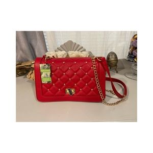 Badgley Mischka quilted faux leather crossbody bag